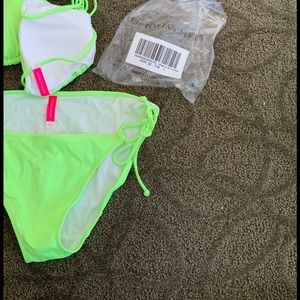 Victoria secret lemon lime bikini size large with padding